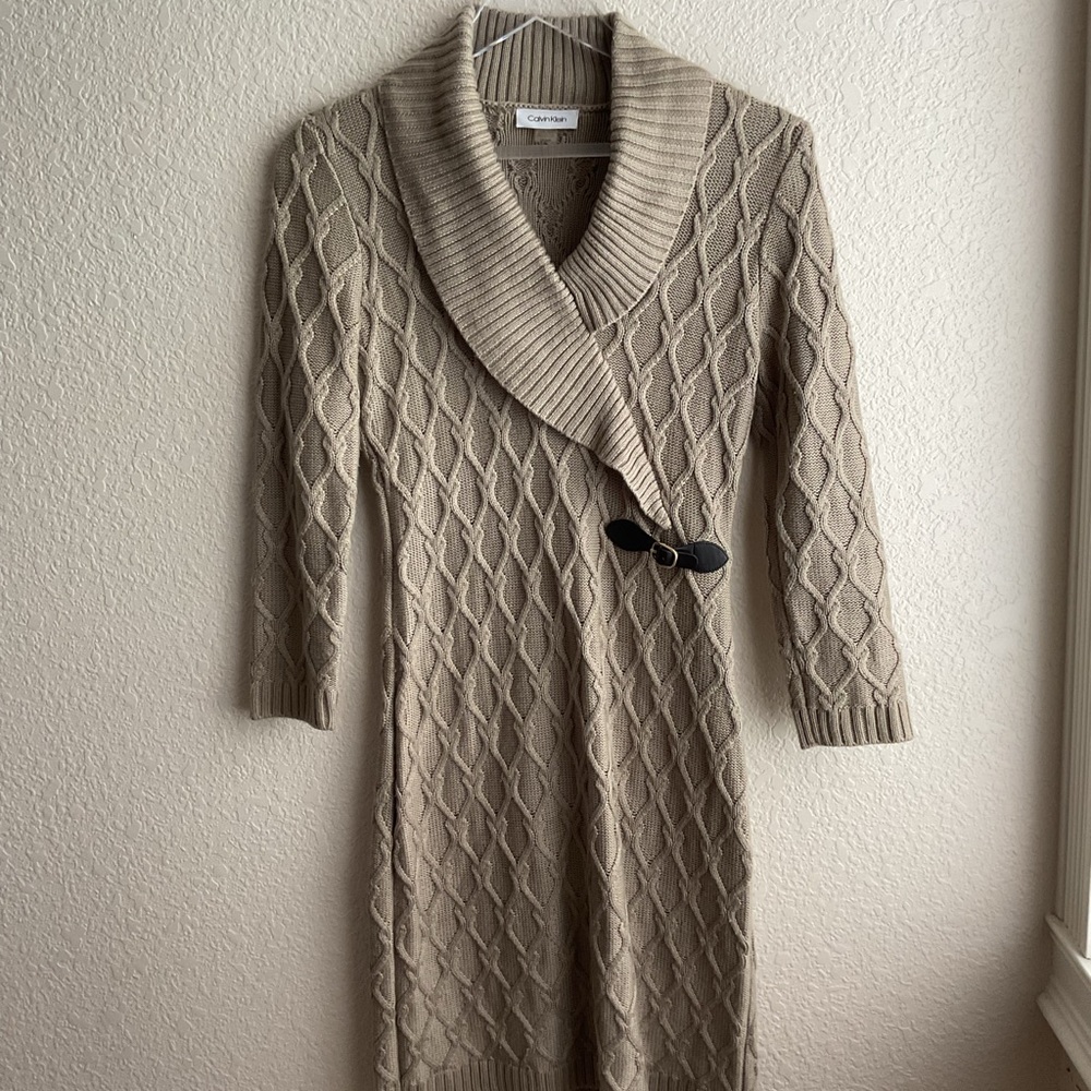 Calvin Klein Taupe Knit Pullover